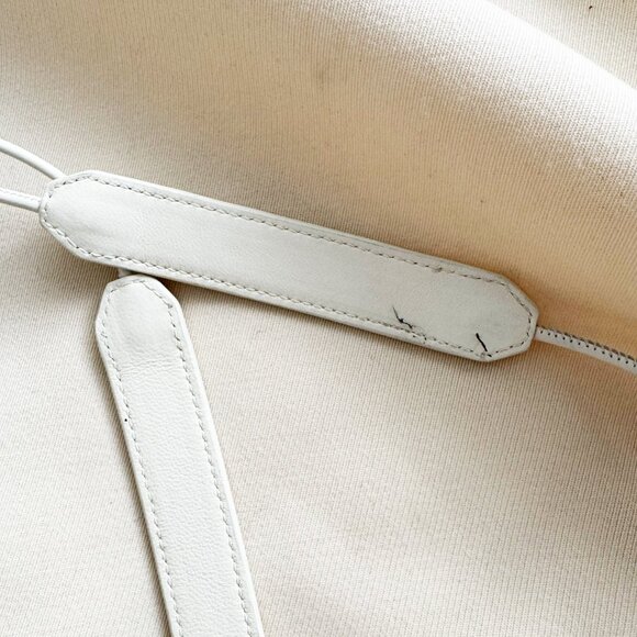 Jil Sander Dumpling Bag in Ivory w Cutouts - Picture 9 of 11